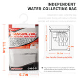 Vacplus Moisture Absorbers, Hanging Closet Dehumidifier Bags, Humidity Packs, Desiccant, Closet Dehumidifiers with Activated Charcoal, 10 Pack, 9.8 OZ