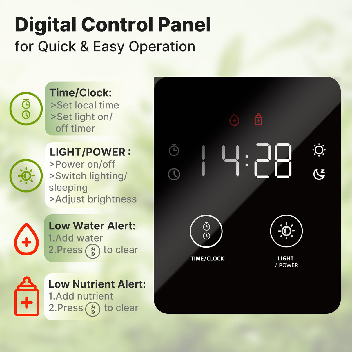 SUNCOZE Smart Hydroponics Growing System, 20 Pods, 25 in Adjustable Height