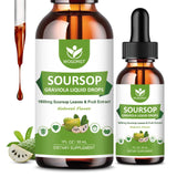 (2 Pack) Soursop Graviola Liquid Drops - 1800mg Soursop Extract - High Absorption Sour sop Bitters Liquid for Cell Support & Regeneration, Immune Support, Antioxidant, Relaxation, Sugar Free - 1 Fl Oz