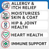 BARK&SPARK Omega 3 for Dogs, Fish Oil Skin & Coat, Itch&Allergy Support