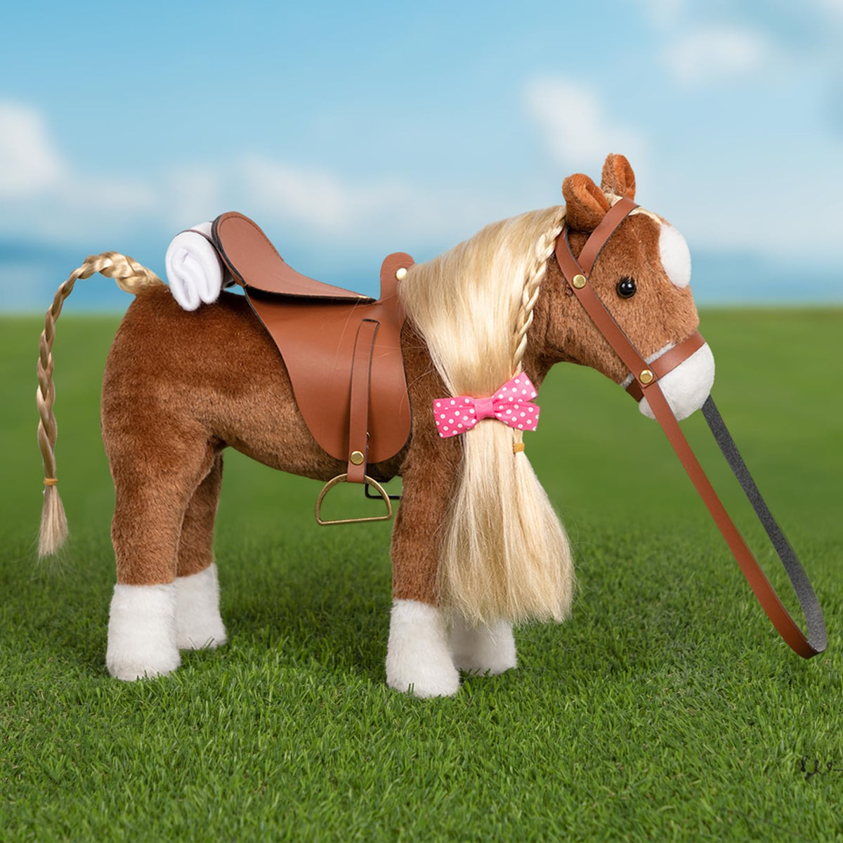 HollyHOME Horse Stuffed Animal，Horse Toys for Girls, Brown Pony, 11"
