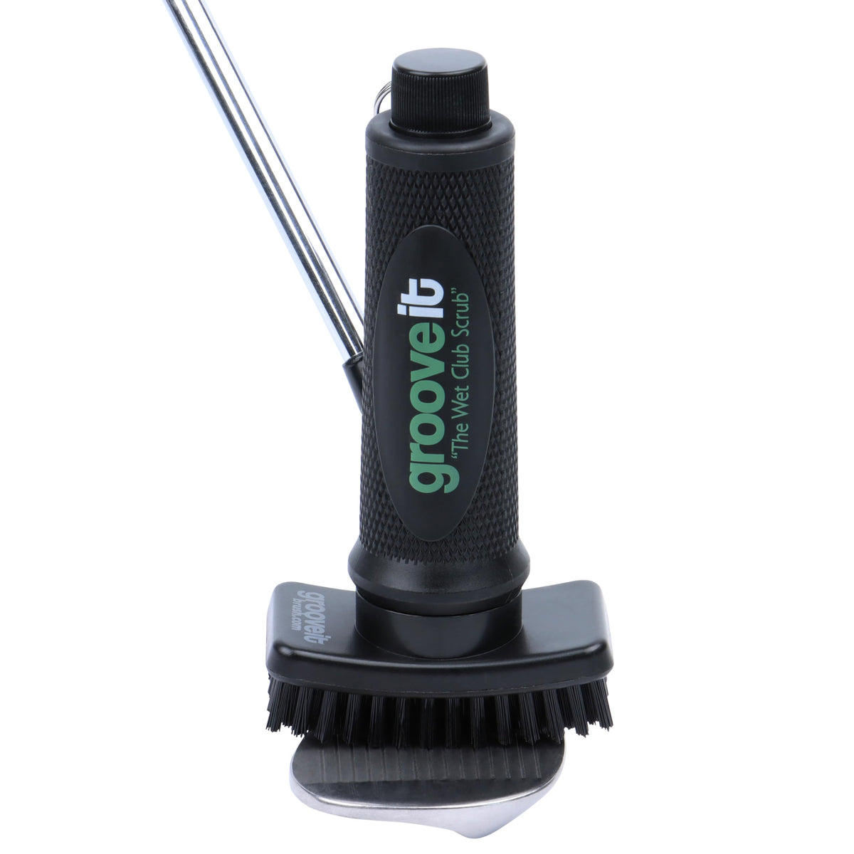 Grooveit The Wet Club Scrub Golf Water Brush - 3 Year Warranty - Anti-Leak Design - Magnetic Brush with Nylon-Bristle Head - Patented Pump for Easy Cleaning - Wide Cleaning Coverage - Long Lasting