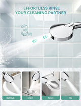 Magichome Filtered Shower Head with Handheld, High Pressure 10-Spd Detachable Chrome Showerhead with Stainless Hose, Water Softener Filter Beads for Hard Water - Remove Chlorine, Reduce Dry Itchy Skin