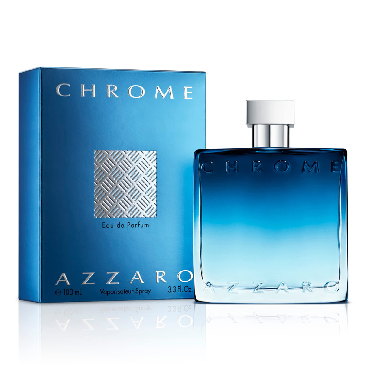 Azzaro Chrome Eau de Parfum - Fresh Aquatic Mens Cologne - Fougère, Aromatic & Woody Fragrance - Citrus Notes - Lasting Wear - Classic Clean Scent - Luxury Perfumes for Men - Full Size, 3.3 Fl. Oz