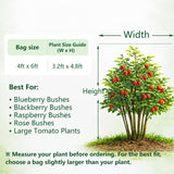 Jevrench 2 Pack 4 x 6ft Garden Netting for Plants, Fruit Tree Netting with Zipper & Drawstring, Bird Netting for Garden Protection, Blueberry Bushes, Tomato Plants & Fruit Trees