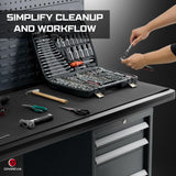 ONREVA Workbench Mat 24X60 Inches, EVA Rubber Work Mat, Protect Your Work Bench Top, Heavy Duty Pad for Tool Box Top, Table, Tool Station, Rolling Cabinet Cart Cover Liner Matt, 60"X24" 5mm Thick