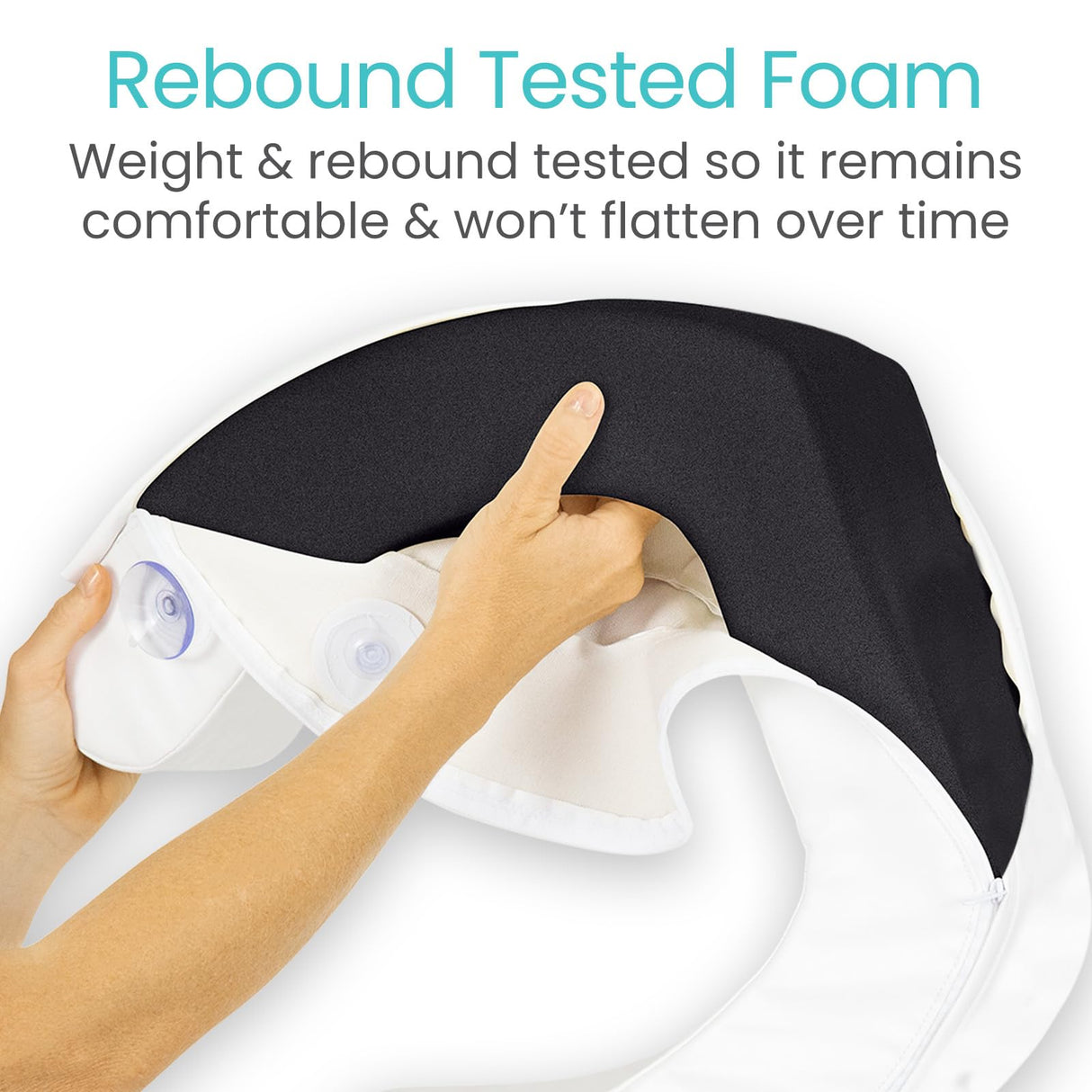 Vive Toilet Seat Cushion Riser (Soft Cushioned Foam) - Easy Clean Soft Padded Bathroom Attachment - Elongated, Standard Seats - Comfort & Support Donut for Handicap Adults