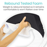 Vive Toilet Seat Cushion Riser (Soft Cushioned Foam) - Easy Clean Soft Padded Bathroom Attachment - Elongated, Standard Seats - Comfort & Support Donut for Handicap Adults