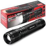 LED Flashlight High Lumens, Tactical Flashlight Battery Powered (Batteries Not Included), Bright Handheld Flashlight for Camping, Hunting, Home, Security, Hiking, Walking at Night & Emergency Use