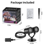 afzdby Christmas Snowflake Projector Lights Outdoor,Timer Setting Double Head Snowfall Led Lights Waterproof,Landscape Decorative Lighting Projection Lamp for Xmas Holiday Wedding Indoor Garden Patio