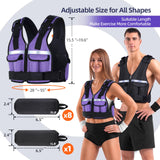Adjustable Weighted Vest Weights Set: Sportneer 2 4 6 8 10 12 14 16 18Lbs Body Weight Vests 9 In 1 Fast Adjust Running Vest for Men Women Gym Home Workout Fitness Exercise Strength Training 2-18 Lbs Purple