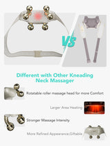SKG Neck Massager for Pain Relief Deep Tissue FSA HSA Eligible Shiatsu Neck and Shoulder Massger with Heat Flex Massager H7 Ultra E Faher Day Gift
