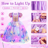 Meland Light Up Princess Dress for Girls, Dress Up Toy Gift Set(5-6 Years)