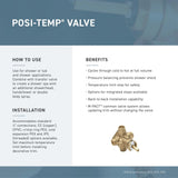 Moen M Pact PosiTemp Pressure Balancing Brass Tub and Shower Valve with IPS Connections, 2510