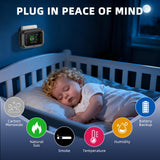 5 in 1 Carbon Monoxide Detectors, Natural Gas Detector & Smoke Detector with Dual Alarm & Bulit-in Battery, Propane CO Detector Plug in (Temp & Humidity) for Home RV Camping Travel (Black)
