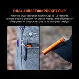 OLIGHT I3T 2 EOS Pocket EDC Flashlight, 200 Lumens Compact Bright Handheld Flash Lights, Dual-Output Tail Switch with AAA Battery and Two-Way Pocket Clip for Camping and Hiking (Orange)