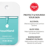 Touchland Hydrating Hand Sanitizer Spray Bundle, DREAM 5 Set (Watermelon, Berry, Beach Coco, Sandalwood Power Mists, Icy White Hand Mist Case), 1 FL. OZ. Travel Size
