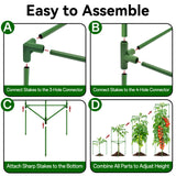 Halatool 57" Tall Tomato Cages, 4 Pack Heavy Duty Plant Support for Garden