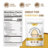 Orgnisulmte Egg White Protein Powder 8 Oz, Pasteurized Dried Egg Whites Protein, Gluten-Free, Non-GMO, Unflavored, Free Range High Whip for Baking, Desserts 227g