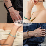 FINZOR 16 PCS Healing Crystal Bracelet for Women Men 8mm Natural Stone Beaded Bracelets Round Gemstones Stretch Bead Bracelet Birthday Gifts