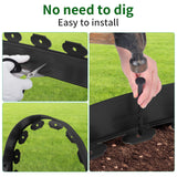 AggFencer Landscape Edging 4in Tall Garden Edging Borders No Dig 50ft