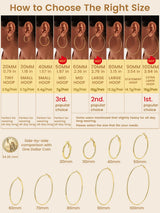 KeyStyle Hoop Earring for Women,90mm Extra Large Gold Lightweight Hoop