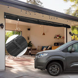 Garage Door Screen for 1 Car, 2 Car Garage, Magnetic Closure Heavy Duty Weighted Bottom Fiberglass Mesh Keep Annoying Animal Out (Black, 16 ft x 10 ft)