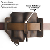 Topstache Leather Multitool Sheath,EDC Belt Organizer for Work and Daily Use,Leatherman Sheath,EDC Pocket Organizer for Flashlight and Multitool,Gifts for Men,Leather Sheath for Multitool