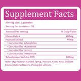 MILIZHIWU Feminine Probiotics Gummies for Women - Supports PH Balance, Gut Health & Immune System with Slippery Elm, Prebiotics & Lactobacillus Blend, Pineapple Flavor, 60 Gummies