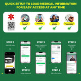 Upgraded Medical Bracelets Men Women with QR Code Medical Alert ID Bracelet