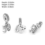 PANDORA 50th Celebration Dangle Charm - Compatible Moments - Sterling Silver with Clear Cubic Zirconia - Gift for Her - Jewelry for Women with Gift Box
