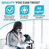 Exploro Highly Sensitive Marijuana Drug Test Kit, THC Drug Test Urine for Marijuana/Weed, Easy Home Drug Test Marijuana, THC Tests for Home for 50 ng/ml, THC Test Strips (Pack of 50)