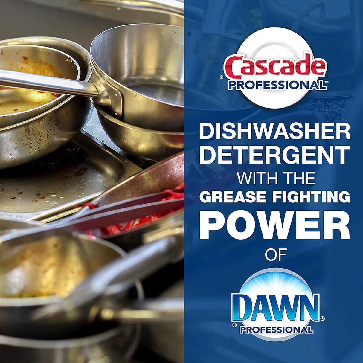 Cascade Automatic Dishwashing Detergent Powder Bulk with Dawn Grease-Fighting Power, Fresh Scent, 72 oz (Case of 7)