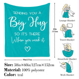 Pubrave Gifts for Women, Thinking of You/Cheer Up/Inspirational Gifts for Christmas/Birthday/Get Well, Hug/Love Blanket Teal 60x50in
