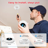 Alertlink 2-in-1 Smoke and Carbon Monoxide Detector Alarm, with Voice Alert,10-Year Battery Fire & CO Alarm with Large LCD Display, Easy Install with Adhesive or Screws