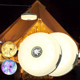 2-Pack Camping String Lights, 4 in 1 Portable Camping Light Rechargeable, 8 Lighting Modes, USB Charging, Quick Storage, 32.8FT Waterproof Tent Lights String for Camping, Hiking, Yard, Christmas