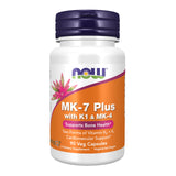 NOW Foods Supplements, MK-7 Plus with K1 & MK-4, Supports Bone Health*, 90 Veg Capsules