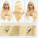 30 Inch 613 13x6 Lace Front Wig Human Hair 200 Density Body Wave Blonde Wig Human Hair Pre Plucked 613 HD Lace Frontal Wig 13x6 Body Wave Wigs With Baby Hair For Women