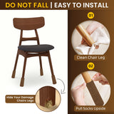 IAMZAY® 48/80 Pcs Brown Premium Chair Leg Socks Protectors for Hardwood Floors - Not Falling Off - Easy to Put On - Fits Round and Square Legs - High Elastic Bar Stool Leg Covers - Furniture Pads