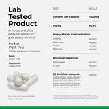 Ultra Micronized Palmitoylethanolamide (Pea) Supplement - 1500 MG Per Serving - Highly Purified & Bioavailable - 90 Capsules - Natural Support for Men and Women