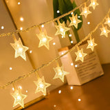 ANJAYLIA Star Lights 10 FT 20 LED Battery Operated String Lights for Bedroom Indoor & Outdoor, Party, Wedding and Ramadan Christmas Decorations 2 Pack Warm White