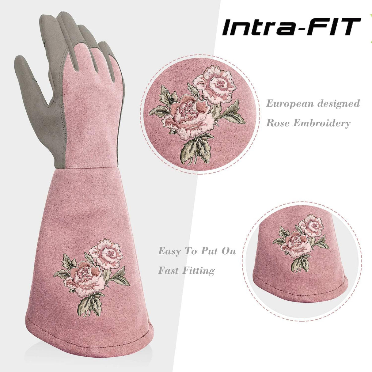 Intra-FIT Rose Pruning Gloves with Forearm Protection, Thorn Resistant