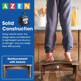 AZEN 2 Pack Wood Toilet Stool Squat Adult, Poop Stool for Bathroom Adults, Portable Toilet Potty Stool for Adults, 7 Inch Height (Black)