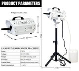 LANGXUN 1500W Snow Machine with Manual & Wireless Remote Control | Large Output Snowmaking Machine for Indoor & Outdoors | Adjustable Snowflake Size | Perfect for Christmas, Weddings, and Parties