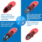 Carbon Fiber Insoles, Rigid Carbon Fiber Shoe Insert 1Pair for Pain Relief & Injury Turf Toe, Foot Fractures, Hallux Rigidus and Limitus for Hiking Running (9.64"-245mm-Men's 8-8.5/Women's 9-9.5)