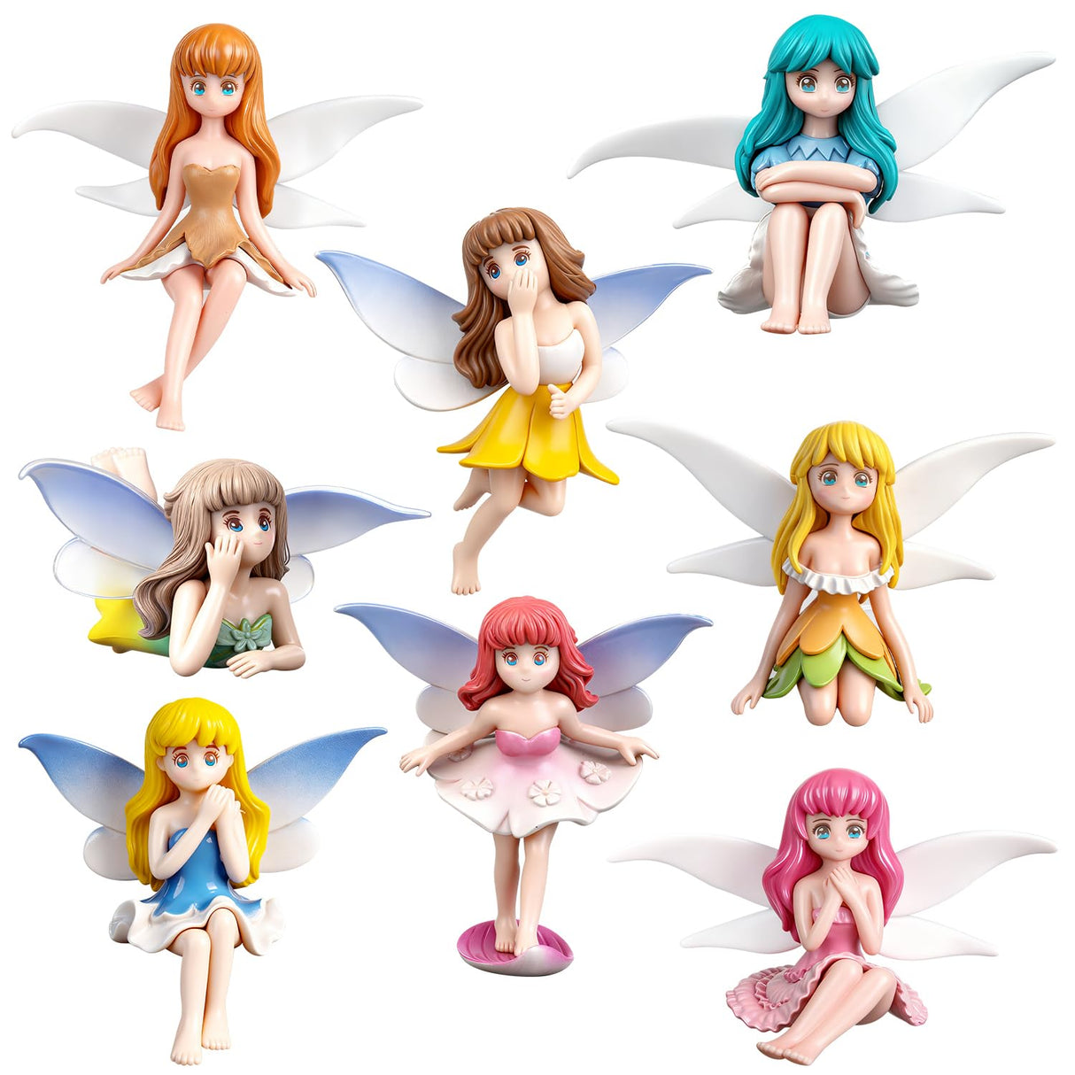 16Pcs Mini Fairy Garden Accessories Outdoor, Fairies for Fairy Garden