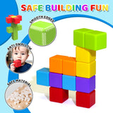 Magnetic Building Blocks Large, 1.65 inch Stacking Cubes for Toddlers