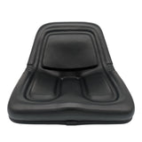 Keystone Seats Steel Pan Lawn Mower, Tractor & Equipment Seat – 1 YEAR WARRANTY – Mid-Back Black Vinyl, Drain Holes – Fits Cub Cadet, Craftsman, Husqvarna, Toro, MTD, Snapper, Murray, Bad Boy