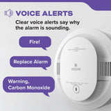 Kidde Smoke & Carbon Monoxide Detector, 10-Year Battery Powered, Voice Alerts, LED Warning Light Indicators
