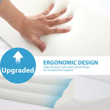 MEGCXIT Queen Bed Wedge Pillow for Headboard, Bed Gap Filler, Triangle Pillow Wedge for Headboard Gap, Bolster Pillows for Beds, Anti-Slip Mattress Wedge Gap Filler, 60"×10"×6", Grey